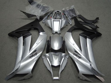 Best 2011-2015 Kawasaki ZX10R Motorcycle Fairings - Silver Matte Black UK