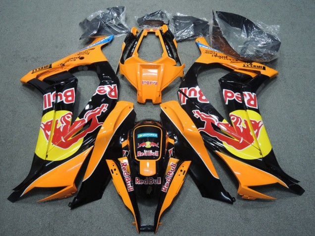 2011-2015 Kawasaki ZX10R Motorcycle Fairings - Orange Black Red Bull UK