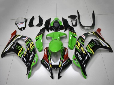 Best 2016-2020 Kawasaki ZX10R Motorcycle Fairings - Green Yellow Red White Black Monster UK