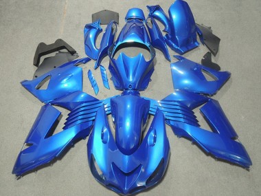 Best 2006-2011 Kawasaki ZX14R ZZR1400 Motorcycle Fairings - Blue UK