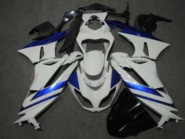 Best 2009-2012 Kawasaki ZX6R Motorcycle Fairings - Blue White UK