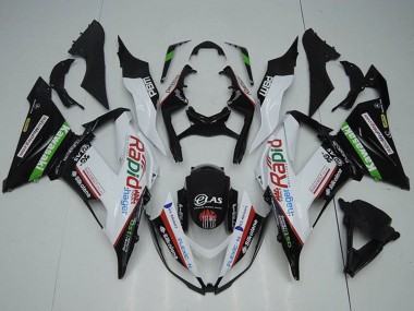 Best 2013-2018 Kawasaki ZX6R Motorcycle Fairings - White Green Black Red Rapid UK