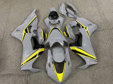 Best 2017-2023 Honda CBR1000RR Motorcycle Fairings - Nardo Grey with Yellow Stripe UK