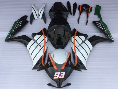 Best 2012-2016 Honda CBR1000RR Motorcycle Fairings - White Orange Glossy Black Baracuda 93 UK