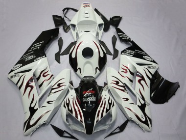 Best 2004-2005 Honda CBR1000RR Motorcycle Fairings - White Glossy Black Red Flame UK