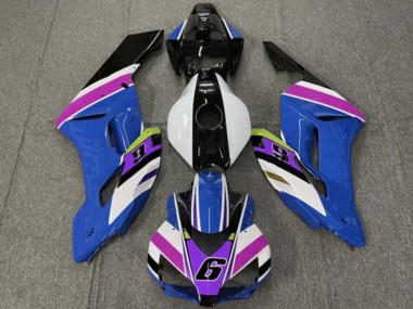 Best 2004-2005 Honda CBR1000RR Motorcycle Fairings - White Blue Purple Yellow Glossy Black 6 UK
