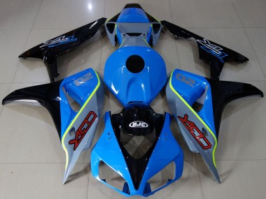 Best 2006-2007 Honda CBR1000RR Motorcycle Fairings - Blue Yellow Glossy Black Custom CBR UK
