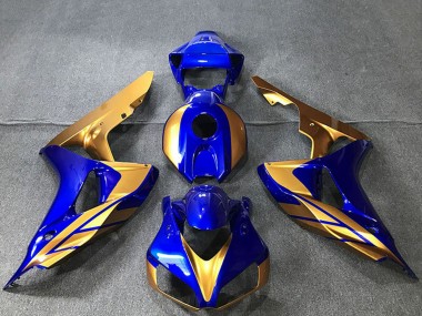 Best 2006-2007 Honda CBR1000RR Motorcycle Fairings - Gold Blue UK