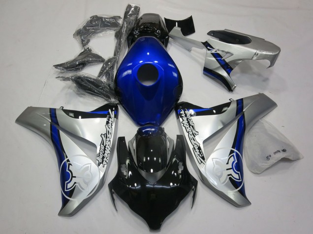 2006-2007 Honda CBR1000RR Motorcycle Fairings - Silver Blue Glossy Black TBR UK