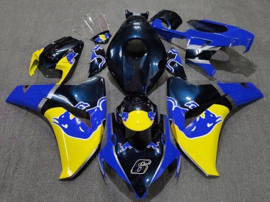 Best 2008-2011 Honda CBR1000RR Motorcycle Fairing - Dark Blue Yellow Red Bull UK