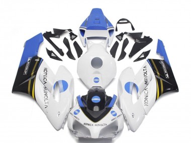 Best 2004-2005 Honda CBR1000RR Motorcycle Fairings - White Light Blue Glossy Black Konica Minolta UK