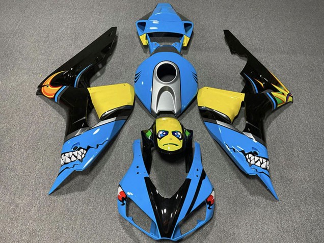 2006-2007 Honda CBR1000RR Motorcycle Fairings - Light Blue Yellow Silver Glossy Black Shark UK