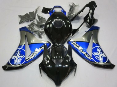 Best 2008-2011 Honda CBR1000RR Motorcycle Fairings - Blue Grey Glossy Black UK