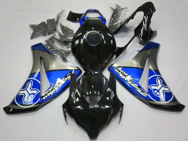 2008-2011 Honda CBR1000RR Motorcycle Fairings - Blue Grey Glossy Black UK
