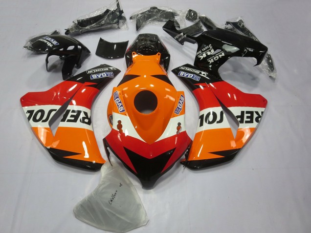 2008-2011 Honda CBR1000RR Bike Fairings - Orange White Red Glossy Black Repsol UK