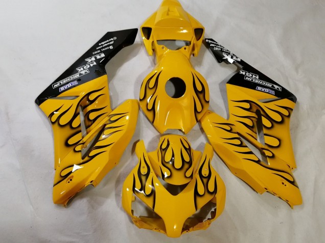 2012-2016 Honda CBR1000RR Motorcycle Fairings - Yellow Black Flame UK