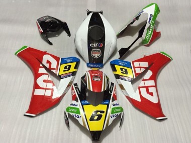 Best 2008-2011 Honda CBR1000RR Motorcycle Fairings - White Red Yellow Green Black Givi 6 UK