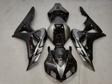 Best 2006-2007 Honda CBR1000RR Motorcycle Fairings - Silver Glossy Black UK