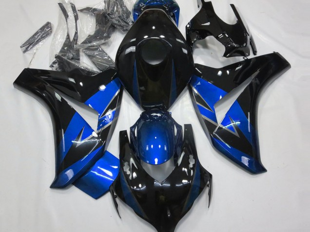2008-2011 Honda CBR1000RR Motorcycle Fairings - Blue Glossy Black UK