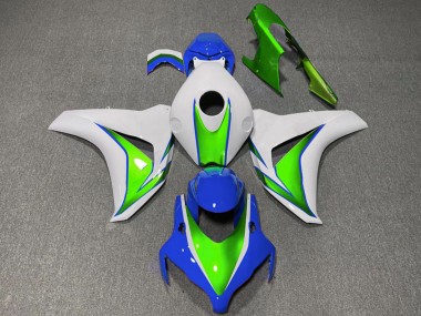 Best 2008-2011 Honda CBR1000RR Motorcycle Fairings - White Green Blue UK