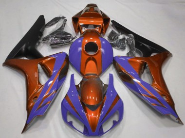 Best 2006-2007 Honda CBR1000RR Motorcycle Fairings - Orange Blue Matte Black UK