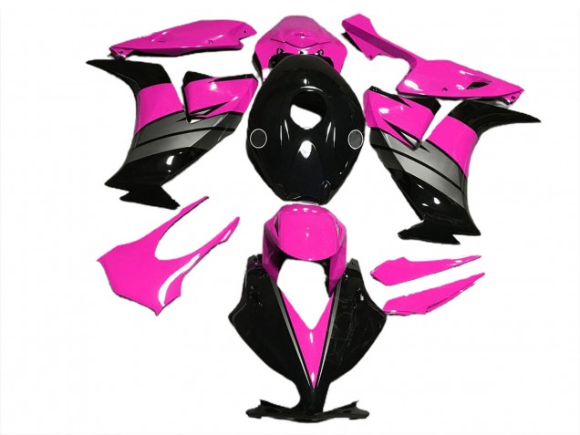 2012-2016 Honda CBR1000RR Motorcycle Fairings - Pink Grey Glossy Black UK