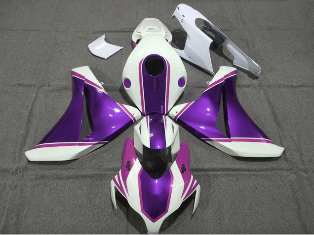 2008-2011 Honda CBR1000RR Motorcycle Fairings - White Glossy Purple Pink UK