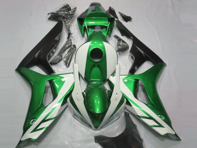 2006-2007 Honda CBR1000RR Motorcycle Fairings - Green White Matte Black UK