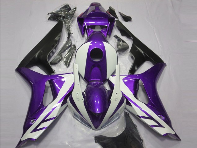 2006-2007 Honda CBR1000RR Motorcycle Fairings - Purple White Matte Black UK