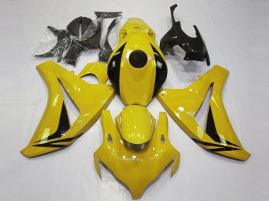 Best 2008-2011 Honda CBR1000RR Motorcycle Fairings - Yellow Glossy Black OEM Style UK