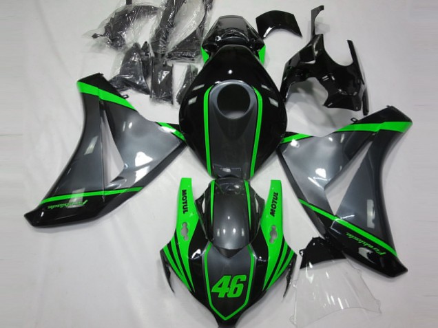 2008-2011 Honda CBR1000RR Motorcycle Fairings - Grey Green Matte Black Motul 46 UK