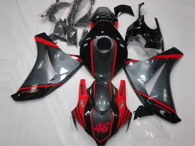 Best 2008-2011 Honda CBR1000RR Motorcycle Fairings - Grey Red Matte Black Motul 46 UK