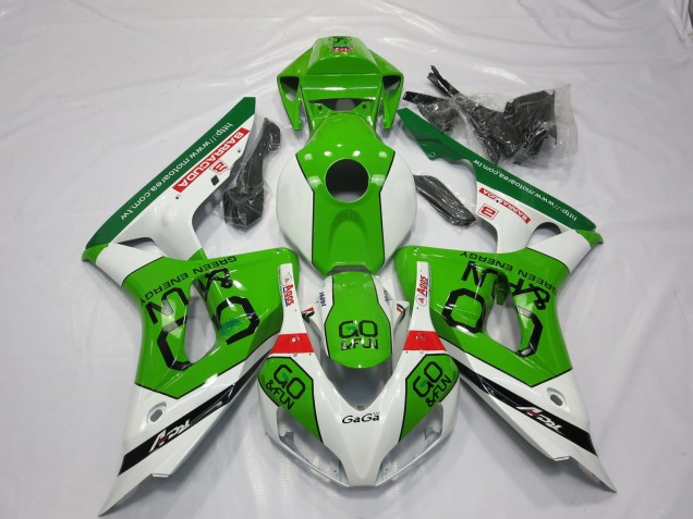2006-2007 Honda CBR1000RR Motorcycle Fairings - White Green Red Go Fun UK