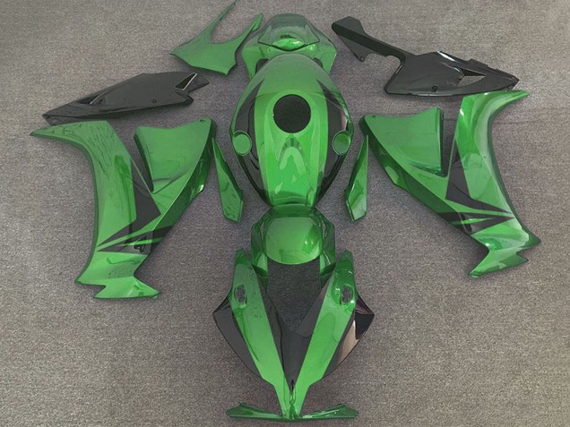 2012-2016 Honda CBR1000RR Motorcycle Fairings - Green Glossy Black Style UK