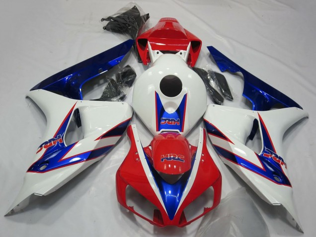 2006-2007 Honda CBR1000RR Motorcycle Fairings - White Red Blue HRC OEM Style UK