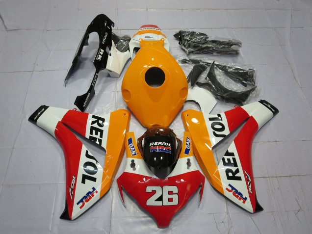 2008-2011 Honda CBR1000RR Motorcycle Fairings - Orange White Red Glossy Black Repsol 26 UK