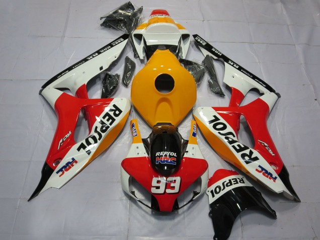 2006-2007 Honda CBR1000RR Motorcycle Fairings - Orange White Red Glossy Black Repsol HRC 93 UK