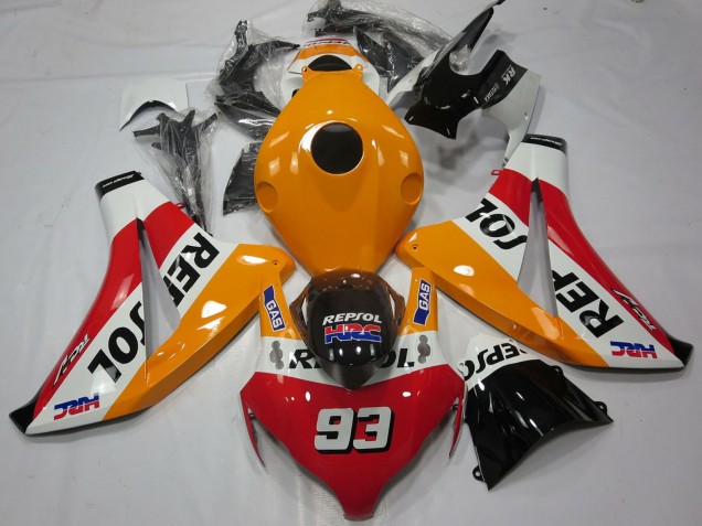 2008-2011 Honda CBR1000RR Motorcycle Fairings - Orange White Red Glossy Black Repsol 93 UK
