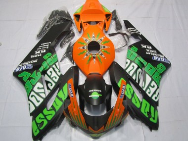 Best 2004-2005 Honda CBR1000RR Motorcycle Fairings - Orange Green Matte Black Rossi UK