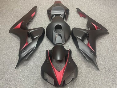 Best 2006-2007 Honda CBR1000RR Motorcycle Fairings - Matte Black Red UK