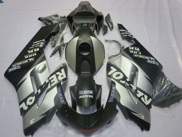 2004-2005 Honda CBR1000RR Motorcycle Fairings - Silver Grey Matte Black Repsol UK