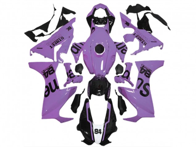 2017-2023 Honda CBR1000RR Motorcycle Fairings - Milky Purple Glossy Black Street Flava UK