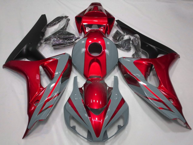 2006-2007 Honda CBR1000RR Motorcycle Fairings - Nardo Grey Red Matte Black UK