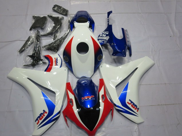 2008-2011 Honda CBR1000RR Motorcycle Fairings - White Red Blue OEM Style HRC UK