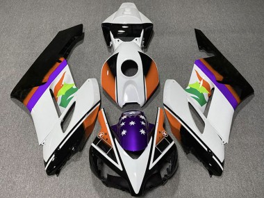 Best 2004-2005 Honda CBR1000RR Motorcycle Fairings - White Orange Purple Glossy Black Star UK
