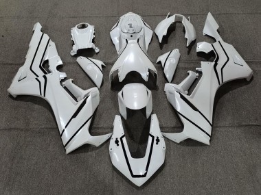 Best 2017-2023 Honda CBR1000RR Motorcycle Fairings - Pearl White Black Lining UK