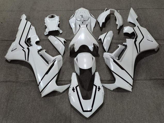 2017-2023 Honda CBR1000RR Motorcycle Fairings - Pearl White Black Lining UK
