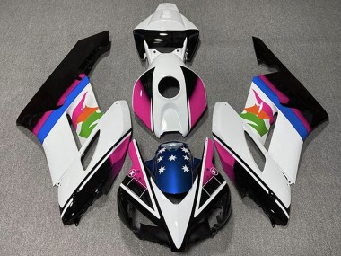 Best 2004-2005 Honda CBR1000RR Motorcycle Fairings - White Pink Blue Glossy Black Star UK