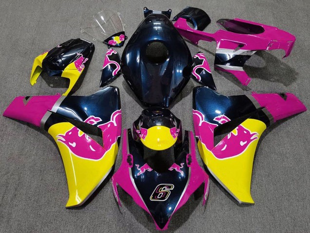 2008-2011 Honda CBR1000RR Motorcycle Fairings - Dark Blue Pink Yellow Red Bull UK