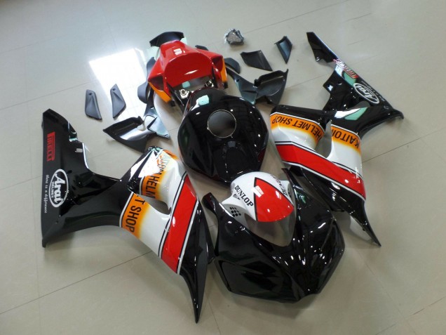 2006-2007 Honda CBR1000RR Motorcycle Fairings - Orange White Red Glossy Black Pirelli Racing UK